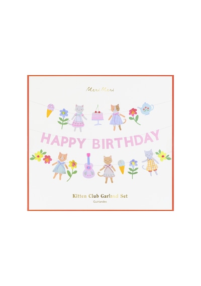 Meri Meri - Kitten Club Garland Set - Yavru Kedi Kulübü Asılan Süs Seti Tüm Yaşlar
