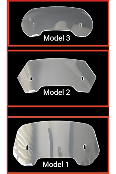 Masterpol Tvs Uyumlu Deflektör Rüzgar Saptırıcı Siperlik Şeffaf Motor Camı Cam Uzatma Model 3