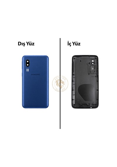 Samsung Galaxy A2 Core A260 Mavi Renk Arka Kapak Arka Cam Batarya Kapağı Pil Kapağı Lazer Kesim Back Cover Galaxy A2 Core Uyumlu