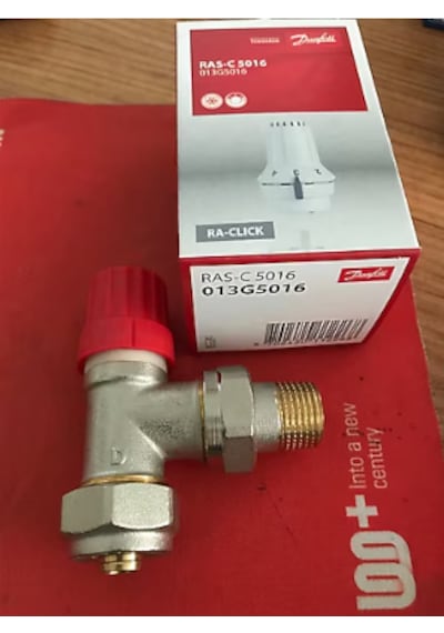 Danfoss Pex Köşe Termostatik Radyatör Vanası Gövde+kafa Set 1/2"