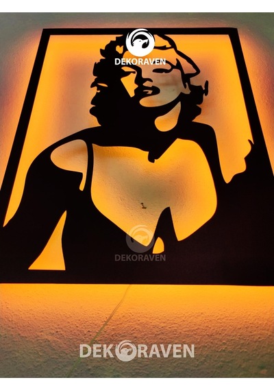 Marilyn Monroe Led Işıklı Ahşap Tablo (523524667)