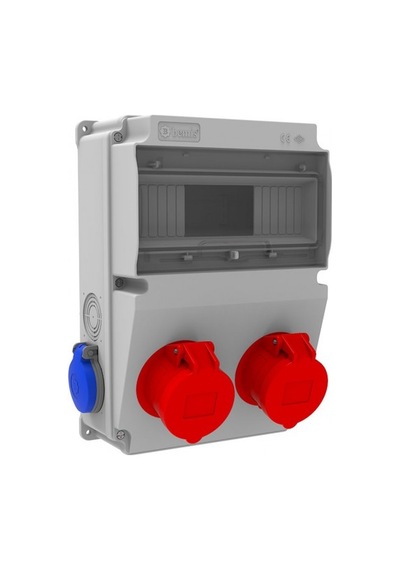 Bemis V10 5x16a Ön 2 Ad. Delikli 1x16a 2 Ad. Yan 210x300x122 Ip44 Kombinasyon