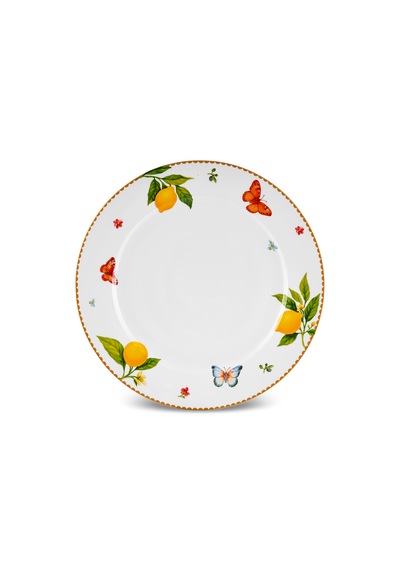 Karaca Forever Bone Solemon 24 Parça 6 Kişilik Limon Desenli Yemek Takımı Sarı