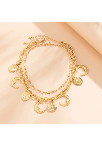 Girift Vintage Ylena 2'li Katmanlı Kolye Gold
