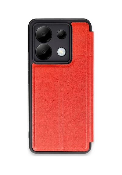 Newface - 784 - Xiaomi Redmi Note 13 Pro 5g Kılıf Flip Cover - Kmrsfres - - Kırmızı