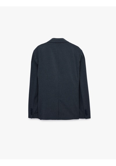 Koton Regular Fit Uzun Kollu Cepli Düğmeli Gömlek Yaka Blazer Ceket Lacivert 6sam50005nw