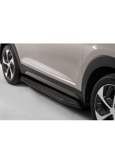 Omsa Line Vw T6 Caravelle 2015 Sonrası Blackline Mat Siyah Alüminyum Alınlı Yan Koruma Basamak