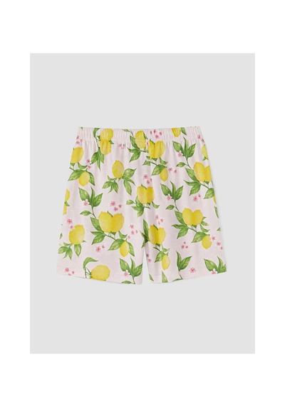 Lcw Dream Pembe Limon Desenli Kadın Şort Pijama Alt