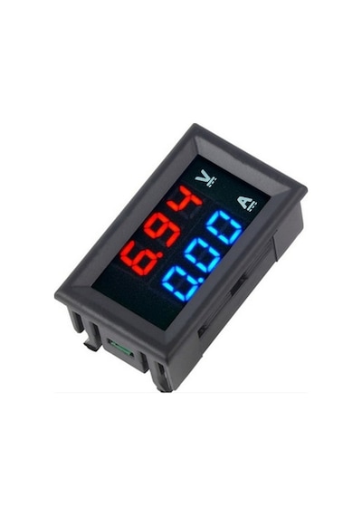 3 Adet Led Dijital Dc 0-100v 10a Voltmetre Ampermetre Paneli Test Cihazı Çift Göstergeli