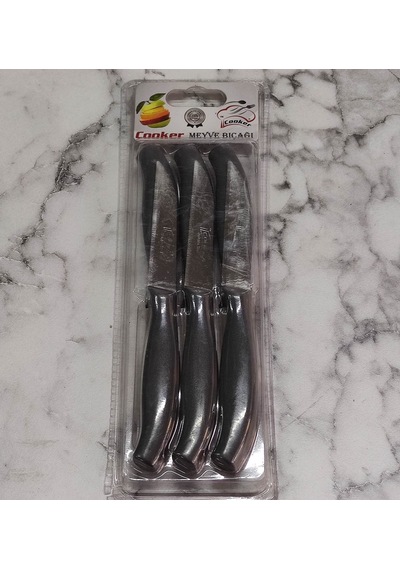 Meyve Bıçağı 6lı Cooker Gri