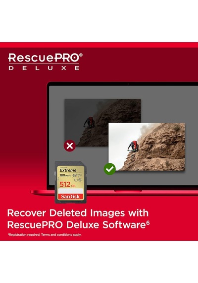 Extreme Sdxc Uhs-ı Hafıza Kartı 512 Gb V30, 180 Mb/s Aktarım, U3, 4k Uhd Videolar, Quickflow Teknolojisi, Su Geçirmez, Darbeye Dayanıklı, Isıya Dayanıklı