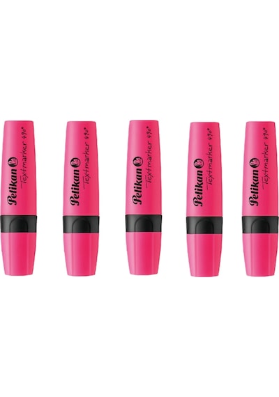 Pelikan 490 Fosforlu İşaretleme Kalemi Pembe 5 Adet Sabit Seçenek 1 Değeri Pembe