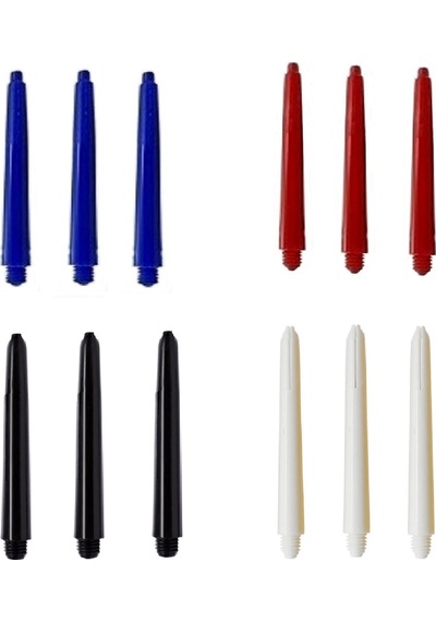 60 Adet (20 Set) 41 mm Nylon Midi Dartsan Dart Şaft. Karışık Renk