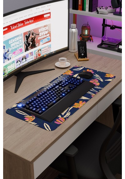 Kumaş Kaymaz Dikişli Kauçuk Oyuncu Mousepad V1 - 70x30 Xl Gaming Mouse Pad Fare Altlığı
