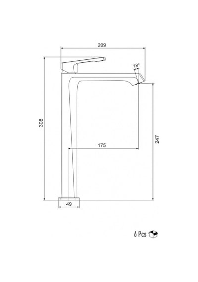 Valentını Çanak Lavabo Bataryası Fırçalı Nikel Vm-2431