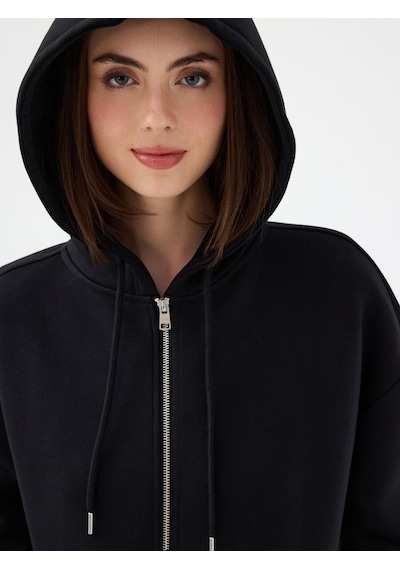Loft Oversize Kadın Sweatshirt Lf2041117 Q1.v1 Siyah