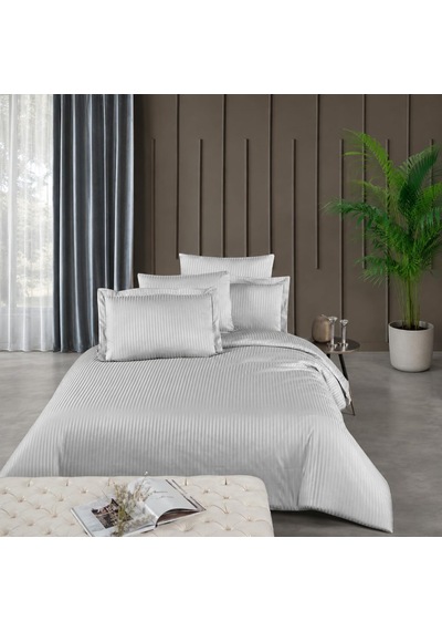 Çizgili Saten Nevresim Takımı, Çift Kişilik 4 Parça Pamuklu Saten, Yumuşak Ve Serin Nevresim 200x220, Çarşa Diğer 27298503