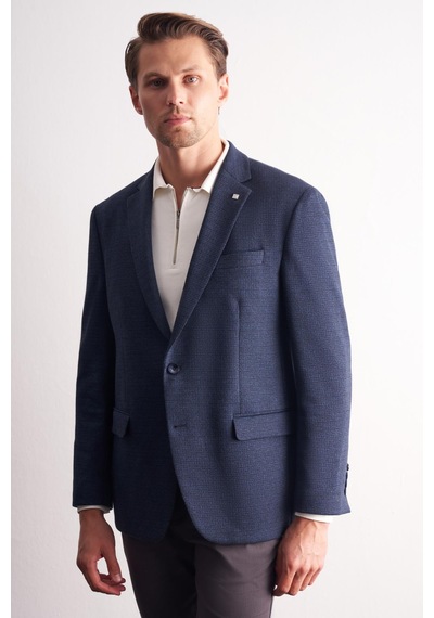 İmza Lacivert Mono Yaka Kendinden Desenli Pamuklu 4 Drop Comfort Fit Classic Ceket 1002255157 Lacivert İmza Lacivert Mono Yaka Kendinden Desenli Pamuklu 4 Drop Comfort Fit Classic Ceket 1002255157 Lacivert
