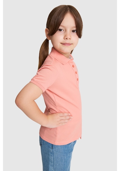 U.S. Polo Assn. Kız Çocuk Mercan Tişört Basic 50320287-vr204 Coral