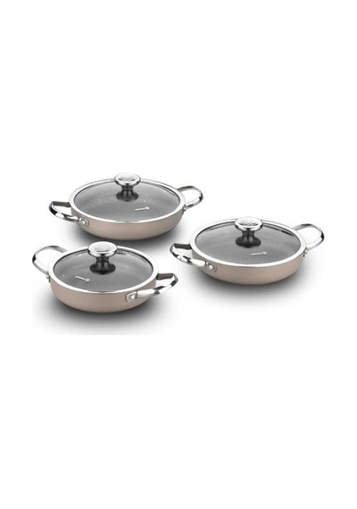 Korkmaz Zeta 6 Parça Bej Omlet Set Genel