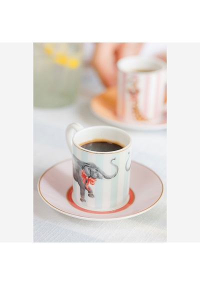 Pembe Porselen Kahve Fincan Seti 90 Ml