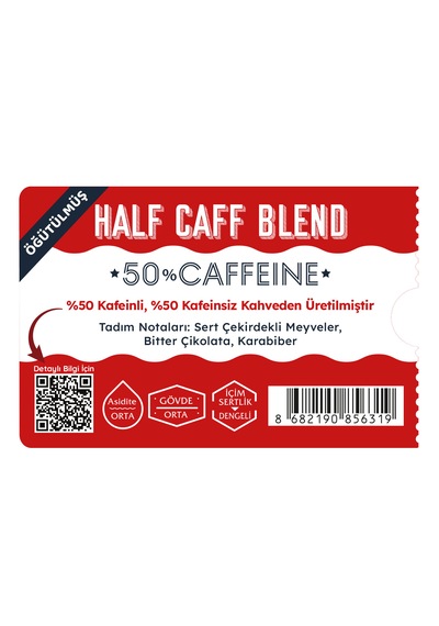 Moliendo Half Caff %50 Kafeinli Blend Kahve Öğütülmüş Filtre Kahve 250 G