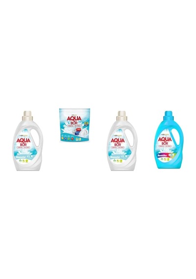 Aquabor Doğal Mineralli Sıvı Beyaz + Tablet + Sıvı Beyaz + Sıvı Renkliler 4 Lü Set 10541180