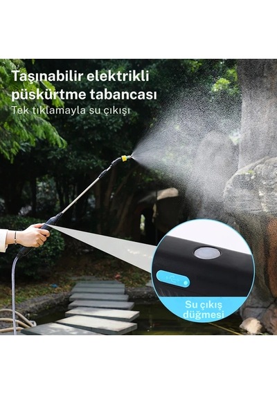 Monozone Basınçlı 7.4v Püskürtücü Lityum Pil Sulama Tabancası