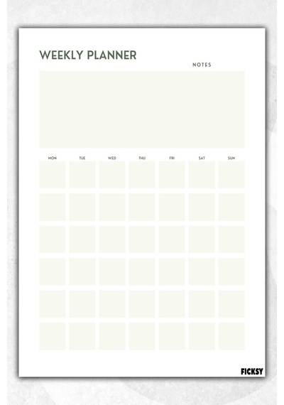 Haftalık Planlayıcı - A4 Ebat Yapılacaklar - 30 Yaprak - Weekly Planner - 2706 Çok Renkli