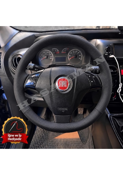 Fiat Linea Dikme Direksiyon Kılıfı Premium Komple Delikli Deri Siyah Dikiş 2007-2017