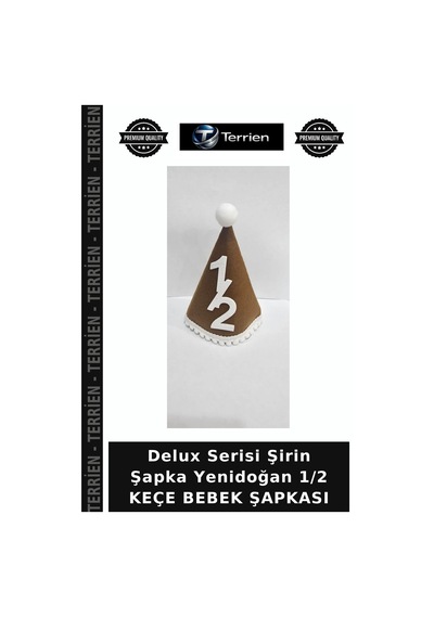 Terrien Delux Serisi Şirin Şapka Yenidoğan 1/2 Keçe Bebek Şapkası Çok Renkli