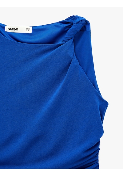 Koton Krep Scuba Kumaş Drapeli Asimetrik Düğüm Detaylı Kolsuz Bluz Saks 6sak10040pk Saks Mavi Koton Krep Scuba Kumaş Drapeli Asimetrik Düğüm Detaylı Kolsuz Bluz Saks 6sak10040pk Saks Mavi