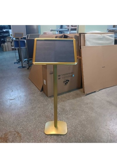 A4 Sarı Renk Ayaklı Alüminyum Yönlendirme Menü Reklam Panosu 21 X 30 X 110 Cm
