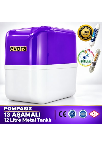 12 LT Kapalı Şeffaf Kasa Pompasız Su Arıtma Cihazı