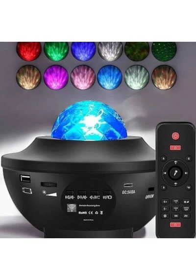 Yıldızlı Galaxy Led Projektör Gece Lambası Bluetooth Bağlantılı Ayarlanabilir Renk Ve Parlaklık Diğer