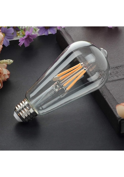 Tr Rt-11201 6w Armut Rustik Led Ampul Beyaz - 6500k Flamentli Vintange Lamba Genel