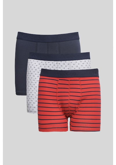 Ac&Co / Altınyıldız Classics Erkek Lacivert-Kırmızı 3'Lü Boxer Paketi 4A03231P3009Lkmm