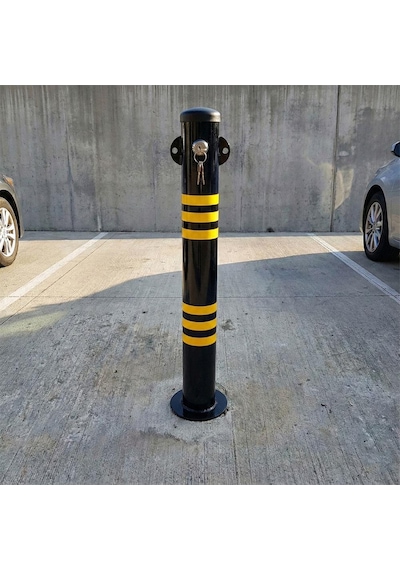 Kilitli Otopark Direği 70 Cm, Çıkan Tip Ankrajlı Park Bariyeri 3 Adet-3980