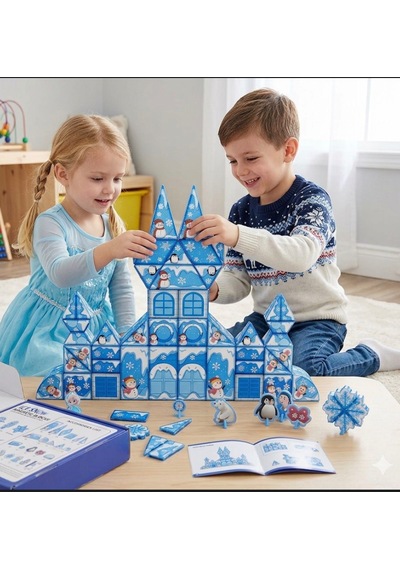 Margotoys Manyetik Blok Karlar Ülkesi Özel Konsept 68 Parça