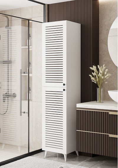 Lidya Panjur Kapaklı Çok Amaçlı Dolap - Kiler Dolabı - Banyo Dolabı - Ayakkabılık - Mutfak Dolabı Beyaz Lidya Panjur Kapaklı Çok Amaçlı Dolap - Kiler Dolabı - Banyo Dolabı - Ayakkabılık - Mutfak Dolabı Beyaz