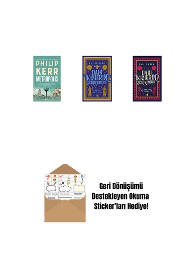 Metropolis + Dahi İkizlerin Serüvenleri - Babilli Mavi Cin + Dahi İkizlerin Serüvenleri - Akhenaten Macerası + Okuma Sticker'ları
