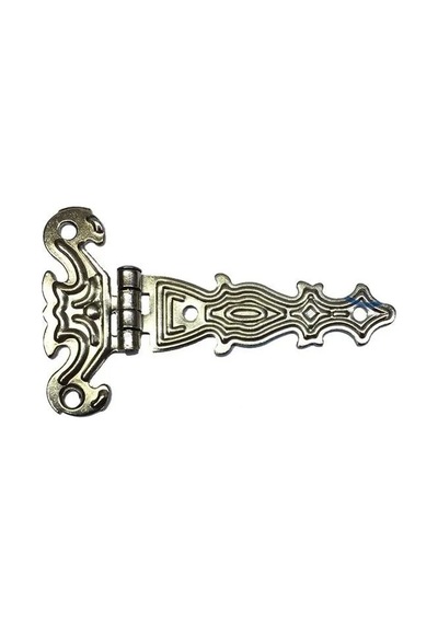 Dekoratif, Sac Tek Kuyruklu Menteşe - 40x68 Mm, Küçük, Nikel, 1 Adet Crchmgo Renkli