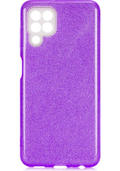 Samsung Uyumlu Galaxy M22 Kılıf Zore Shining Silikon Mor