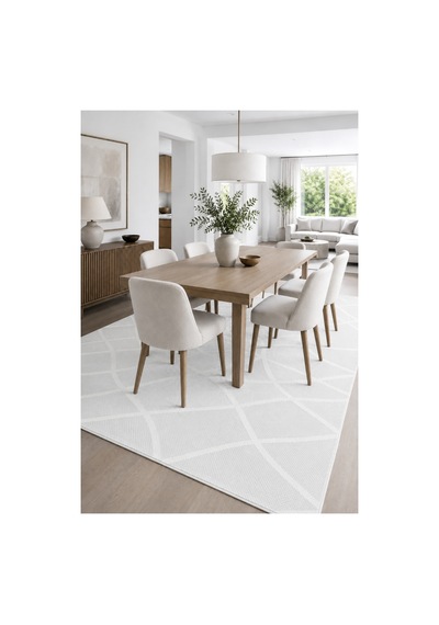 Modern Sisal 8002 Beyaz Leke Tutmayan Kaymaz Taban Salon Mutfak Koridor Balkon Halısı