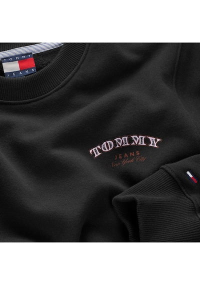 Tommy Hilfiger Kadın Tjw Regular Dollar Stacks Crew Ext Siyah Sweatshirt-12754 Siyah