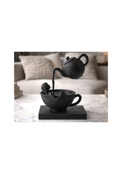 Çay Saati Hayalleri - Sürreal Sanat Figürü 15cm