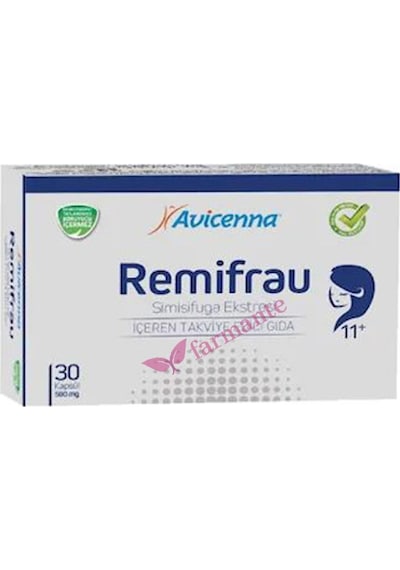 Avicenna Remifrau 30 Kapsül Bitkisel Ekstre Içeren Gıda Takviyesi