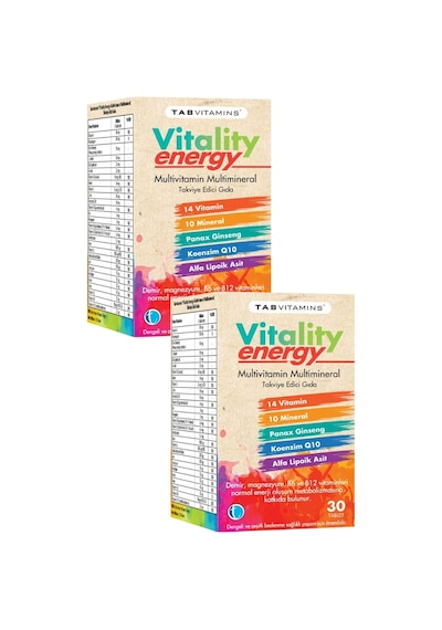 Tabvitamins Vitality Energy 30 Tablet X 2 Adet