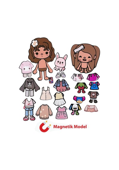 Toca Boca Sisters Mıknatıslı Kıyafet Giydirme Diğer