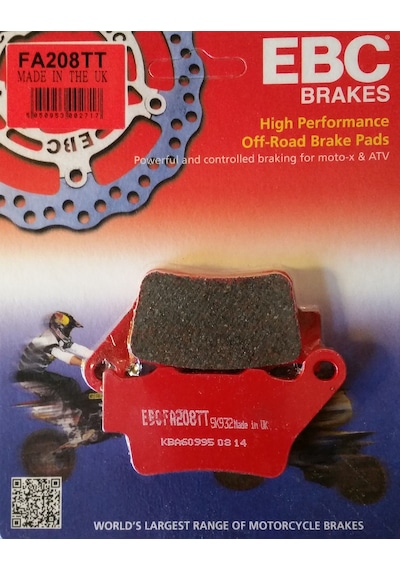 1995-2003 Ktm 250 Exc Arka Fren Balatası Ebc Fa208Tt Karbon Bal